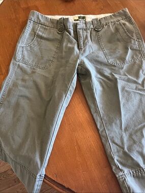 Roxy Olive Green Cropped Cargo Capris